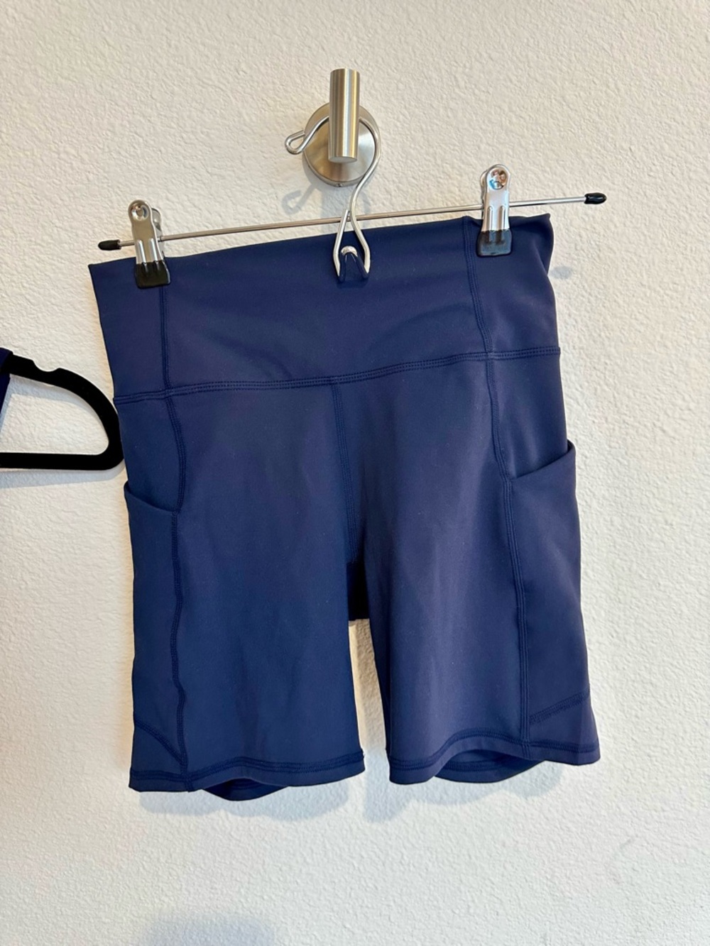 Fabletics Navy Blue Athletic Bike Shorts - Picture 4 of 5